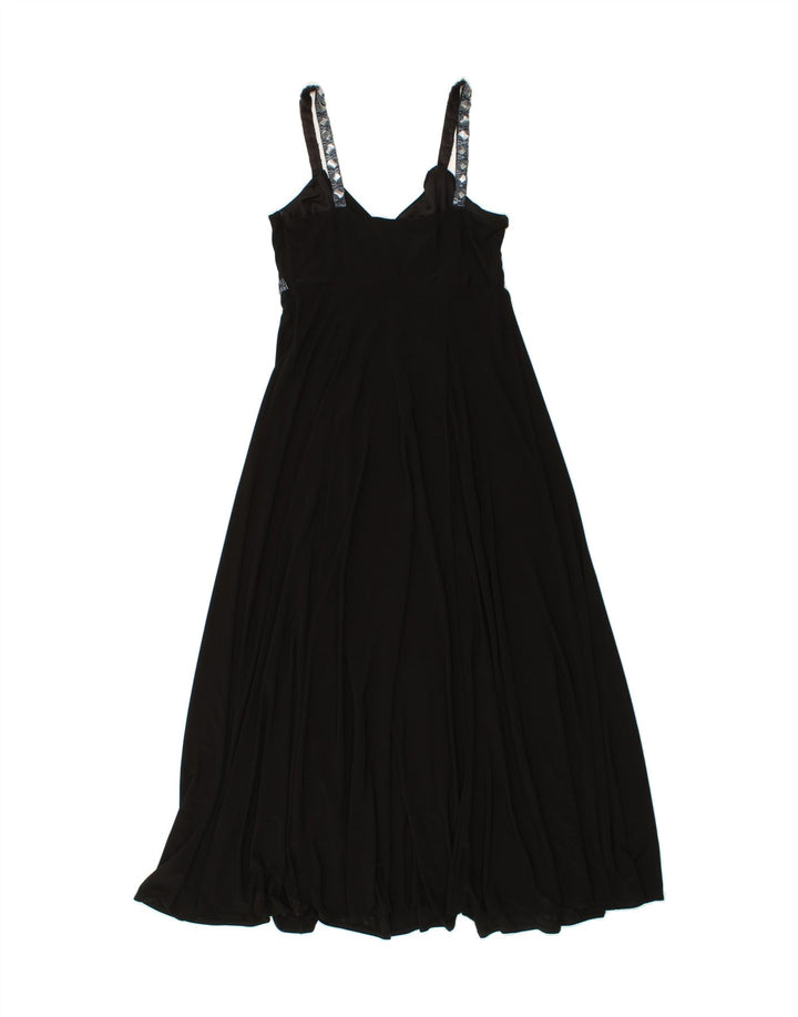 WALLIS Womens A-Line Dress UK 14 Large Black Polyester Vintage Wallis and Second-Hand Wallis from Messina Hembry 