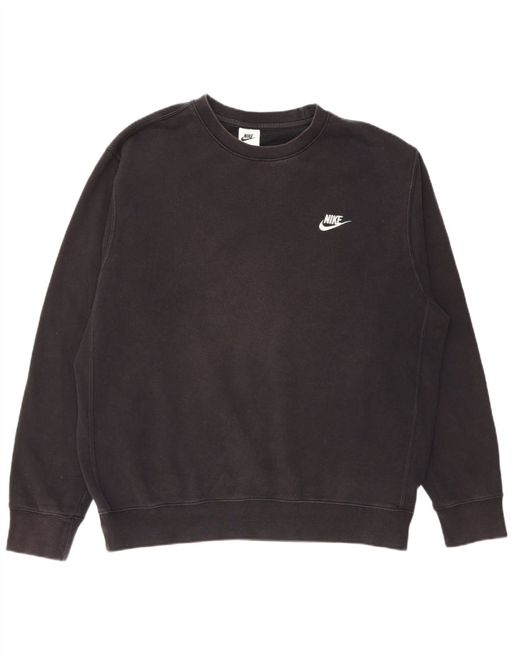Nike Sweat-shirt pour homme en coton noir Taille L