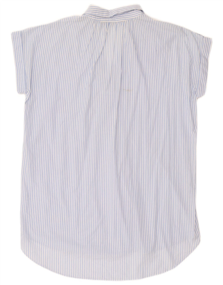 Zara Robe tunique surdimensionnée pour femme UK 14 Bleu moyen à fines rayures
