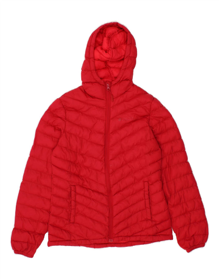 MOUNTAIN WAREHOUSE Womens Hooded Padded Jacket UK 8 Small  Red Nylon Vintage Mountain Warehouse and Second-Hand Mountain Warehouse from Messina Hembry 