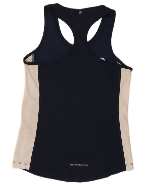 Nike Hommes Dri Fit Graphic Débardeur UK 10 Petit Bleu Marine Colorblock