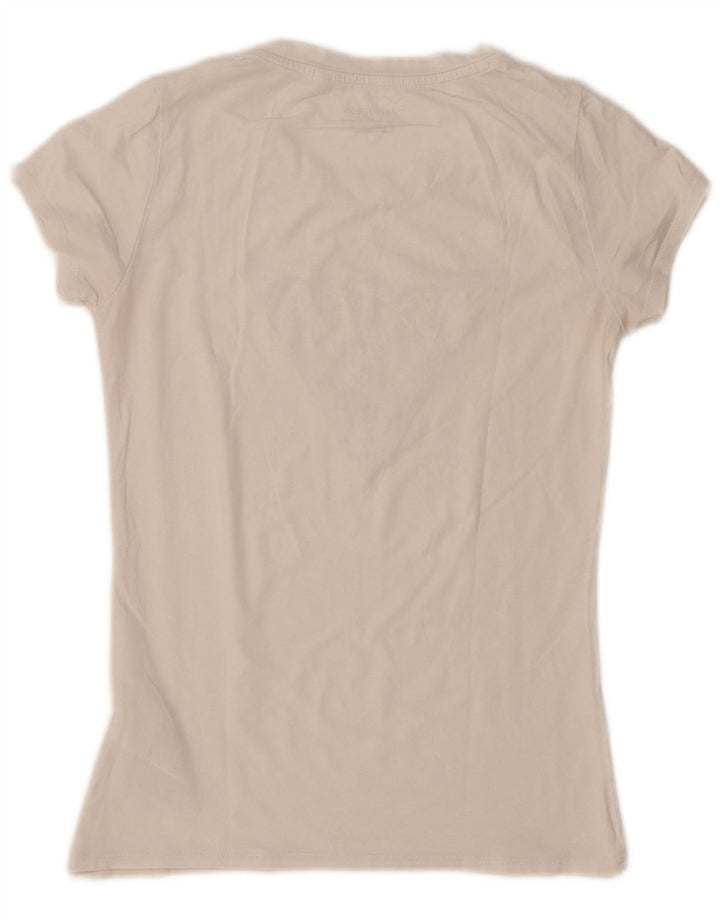Guess T-shirt graphique pour femme UK 12 en coton blanc cassé moyen