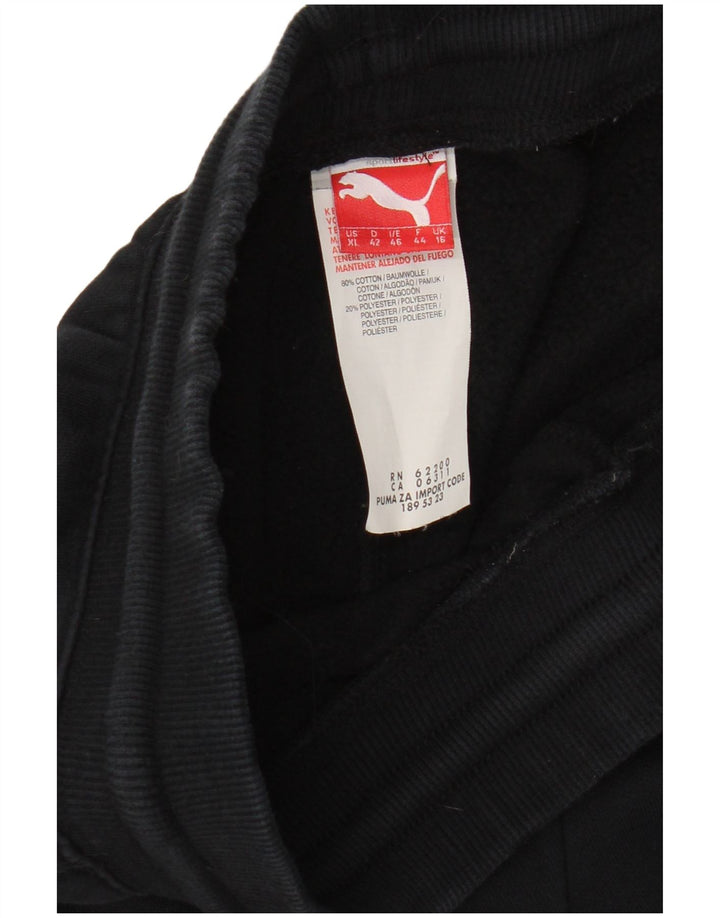 PUMA Pantalon de survêtement pour femme UK 16 Large Noir Coton