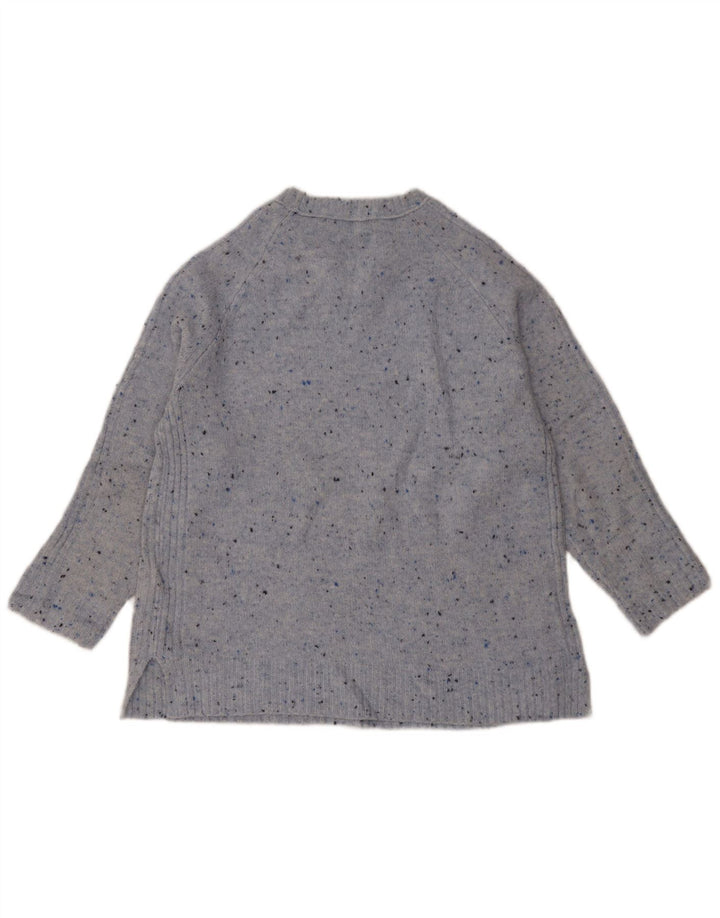 Marks & Spencer Pull à col rond pour femme UK 14 Bleu moyen moucheté