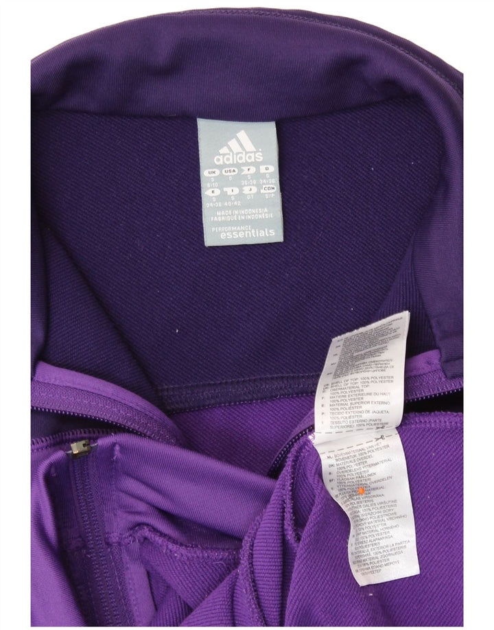 Adidas Veste de survêtement pour femme UK 8/10 Petit Violet Polyester