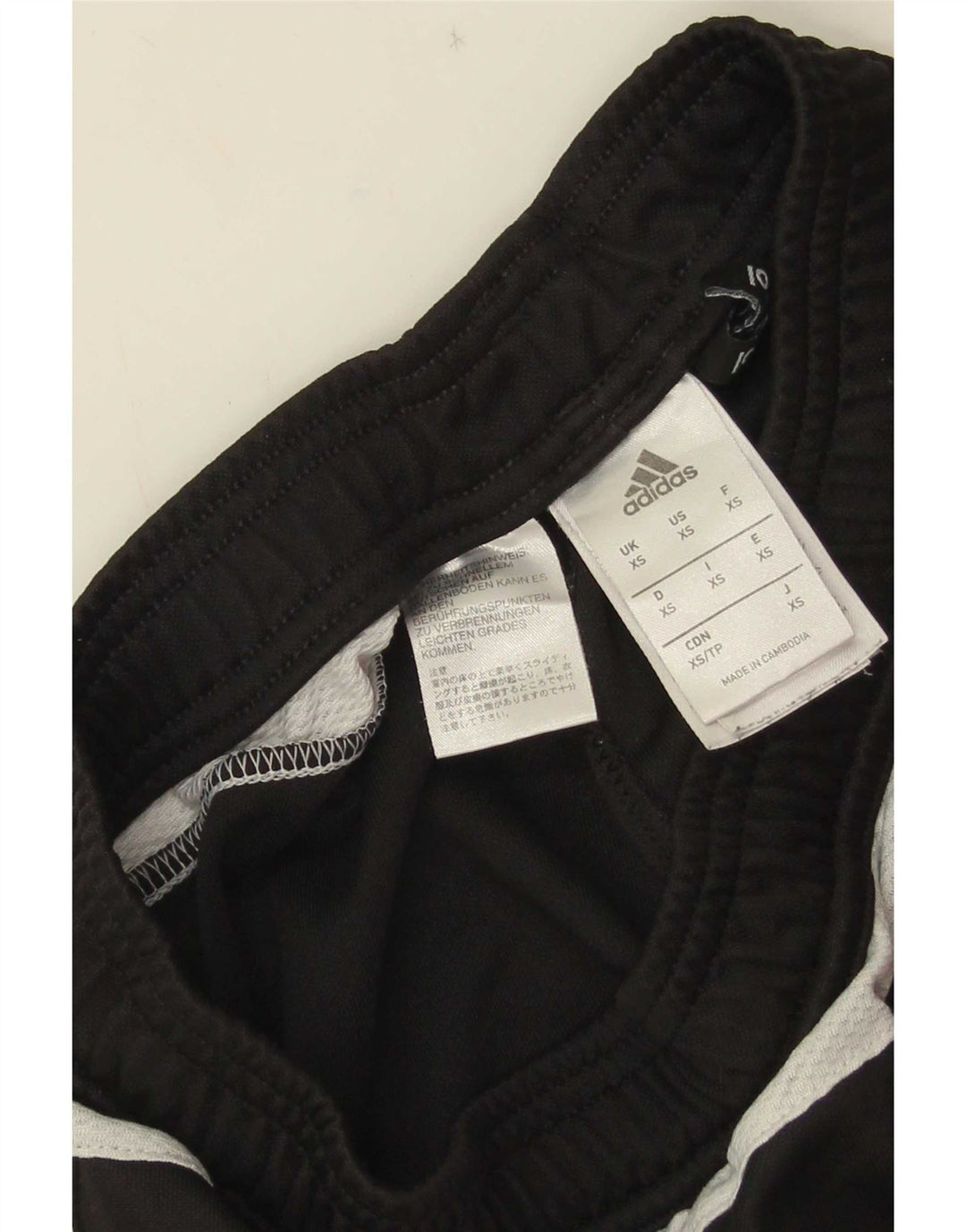 Adidas Pantalon de survêtement Climalite XS Noir Polyester Colorblock