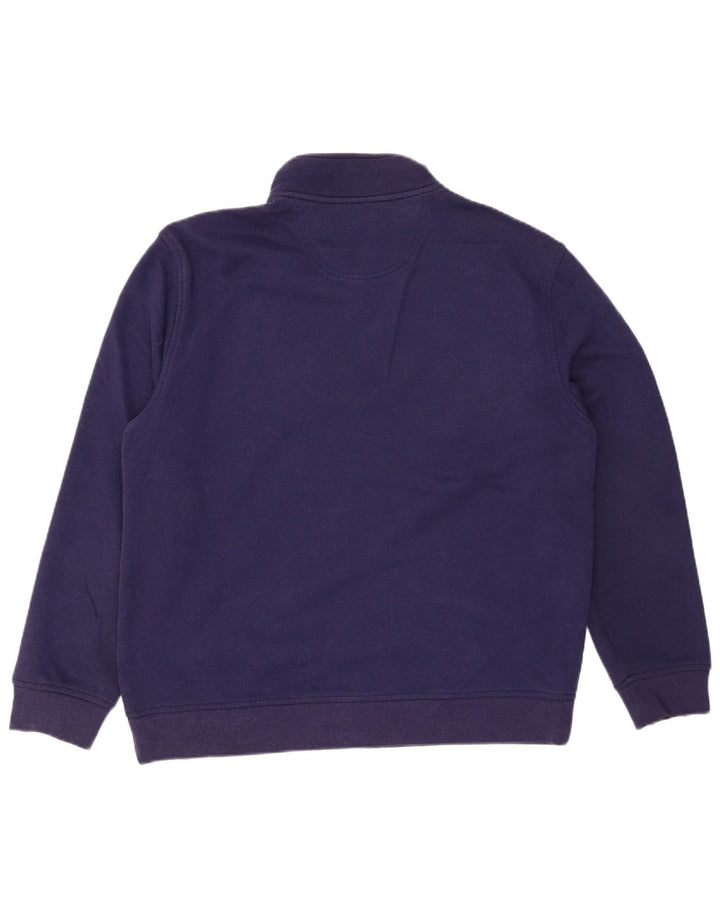 ADVANTAGE Sweat-shirt à col zippé pour homme, grand, bleu marine, en polyester