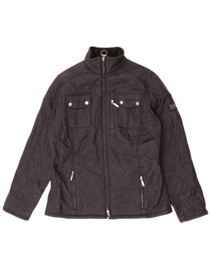 Barbour Veste matelassée pour femme UK 12 Medium Noir Polyamide