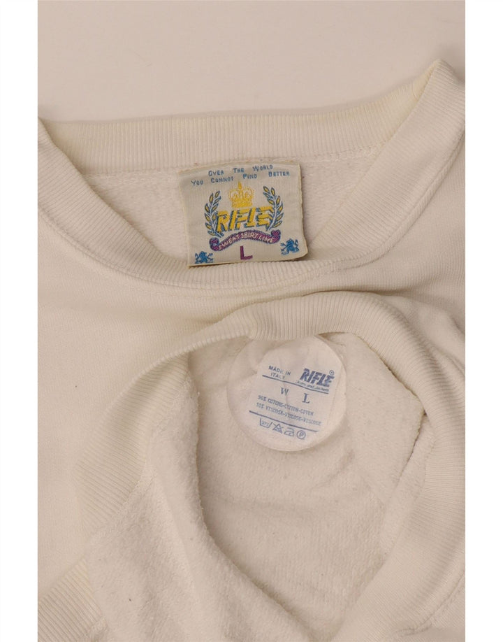 RIFLE Sweat-Shirt Homme Grand Blanc Coton