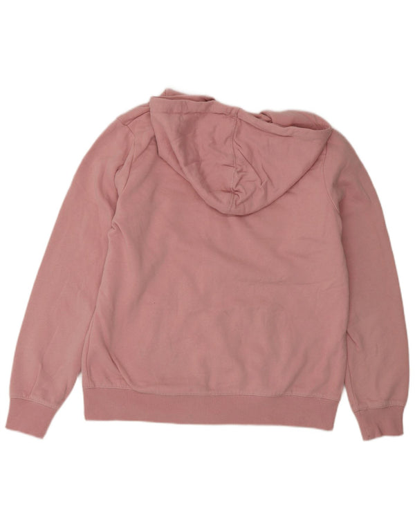 Crew Clothing Pull à capuche zippé coupe régulière pour femme Rose moyen UK 12