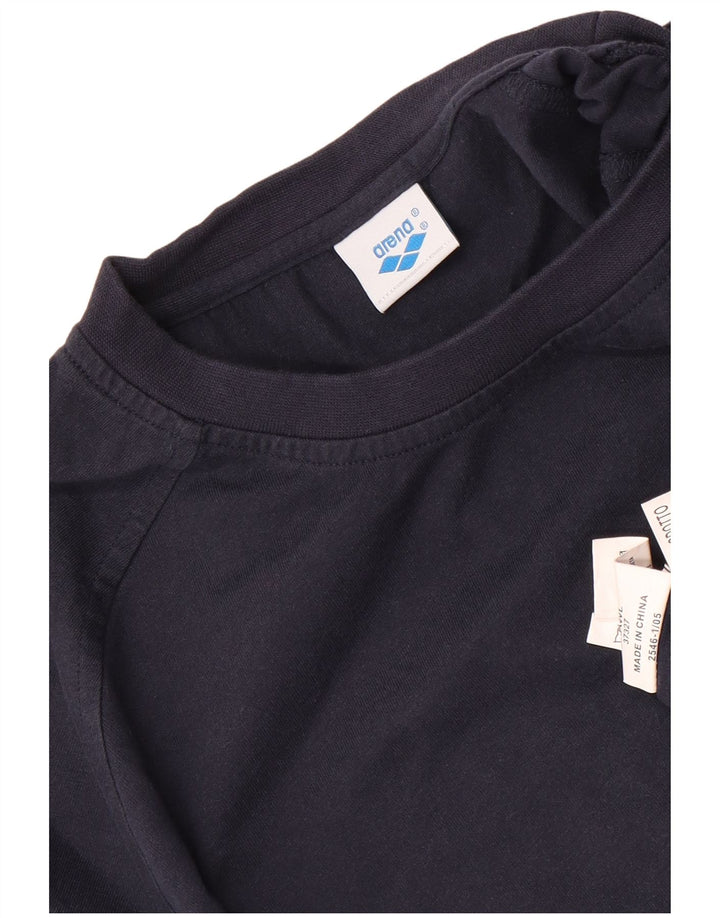 Arena T-Shirt Graphique Homme Bleu Marine Moyen Coton