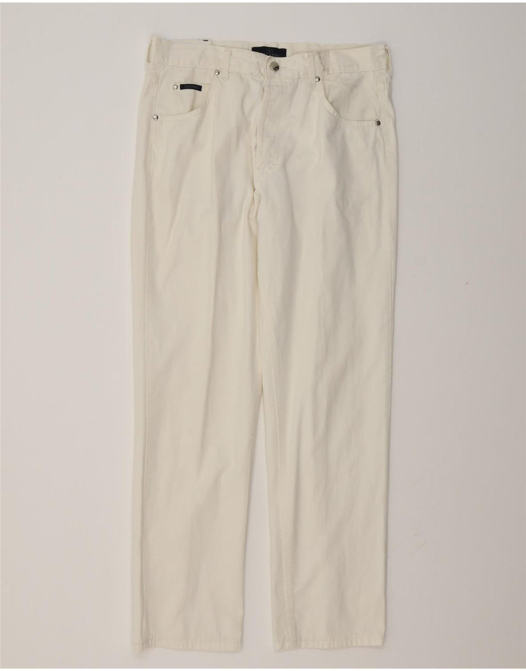 VALENTINO Pantalon Droit Casual Homme W36 L31 Blanc Coton