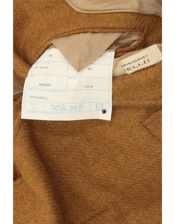 vintage Homme 3 Bouton Blazer Veste IT 48 Laine Beige Moyen