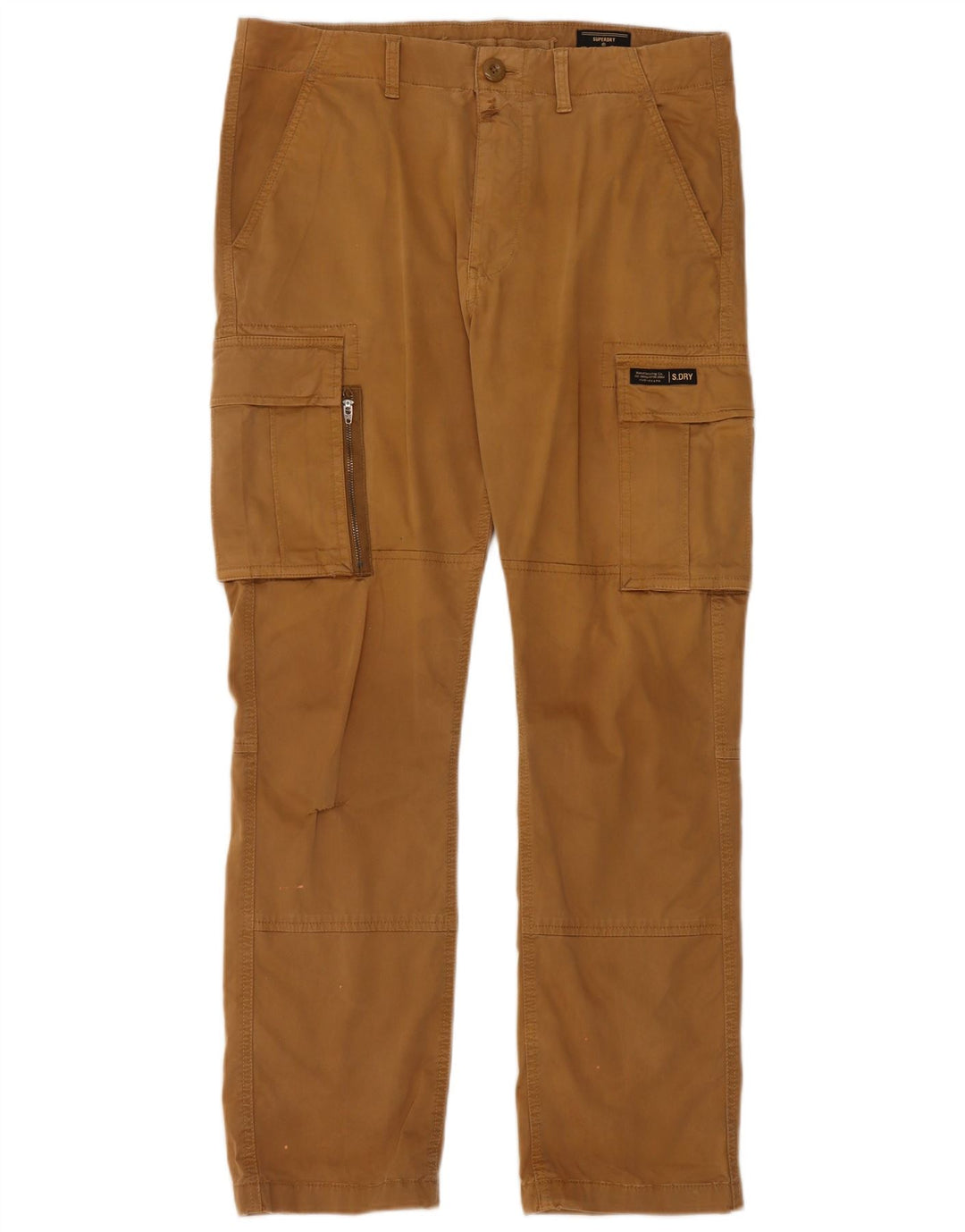 SUPERDRY Pantalon Cargo Droit Homme W32 L32 Beige Coton