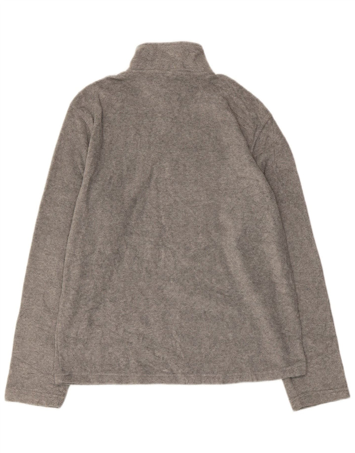 Starter Pull polaire graphique à col zippé pour homme UK 38/40 Gris moyen Polyester