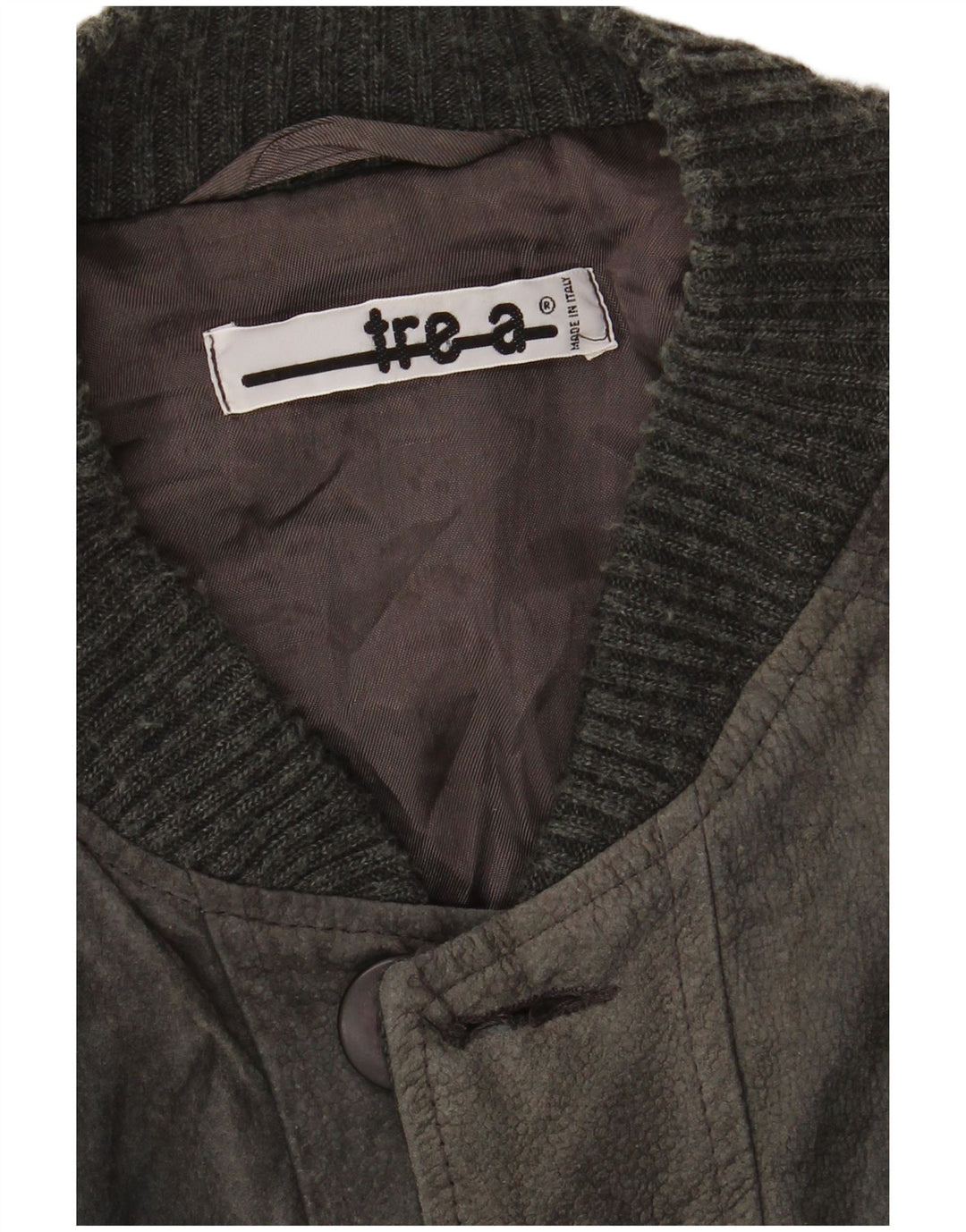 vintage Mens Bomber Jacket Grand Gris Géométrique