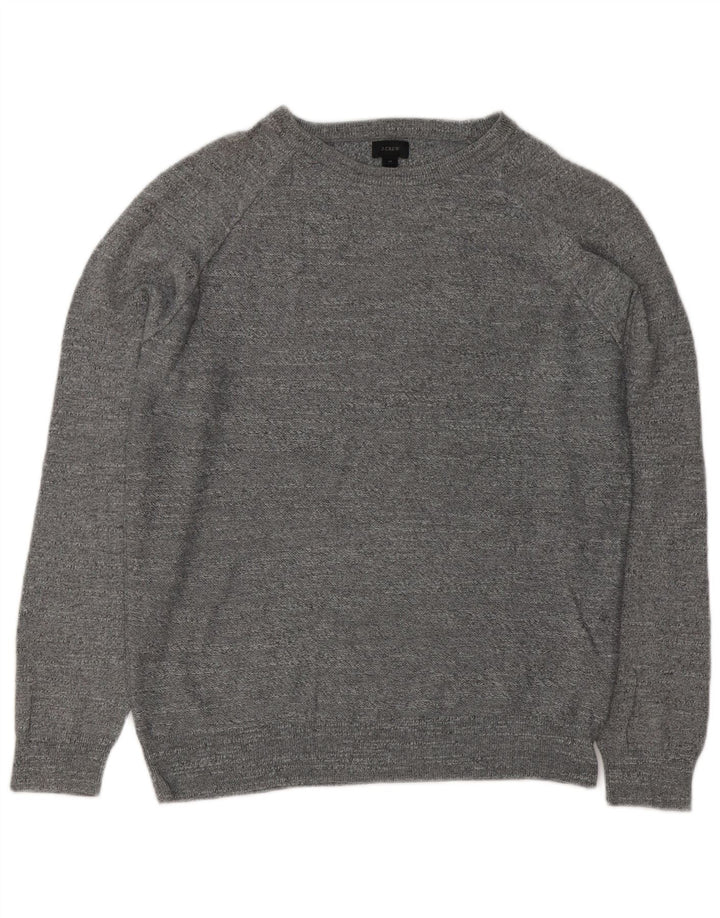 J. Crew Pull col rond homme gris moyen coton moucheté