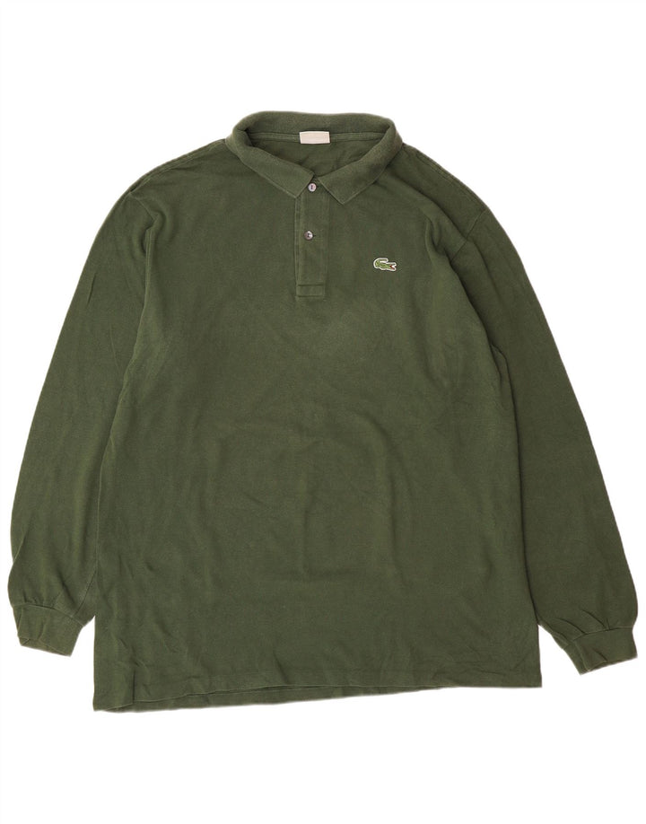 Lacoste Polo à manches longues pour homme Taille 8 3XL Coton vert