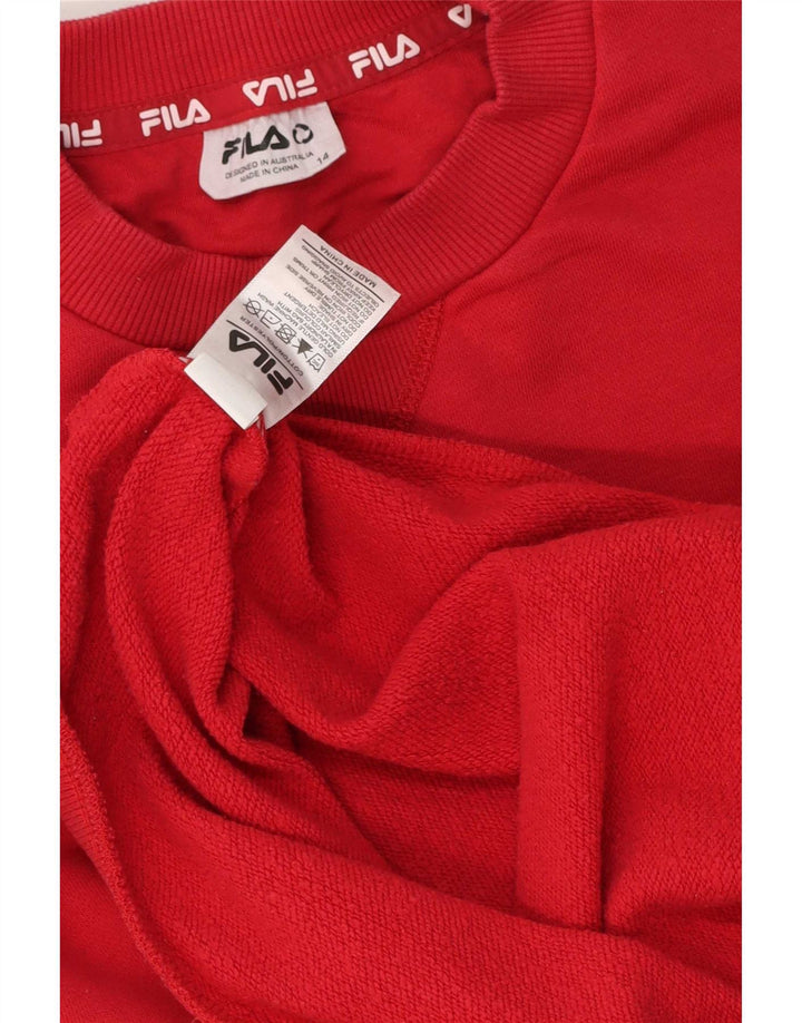 Fila Sweat-shirt graphique garçon 13-14 ans Rouge Coton