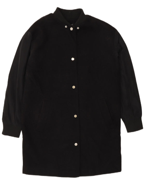Topshop Manteau surdimensionné pour femme UK 8 Small Noir Polyester