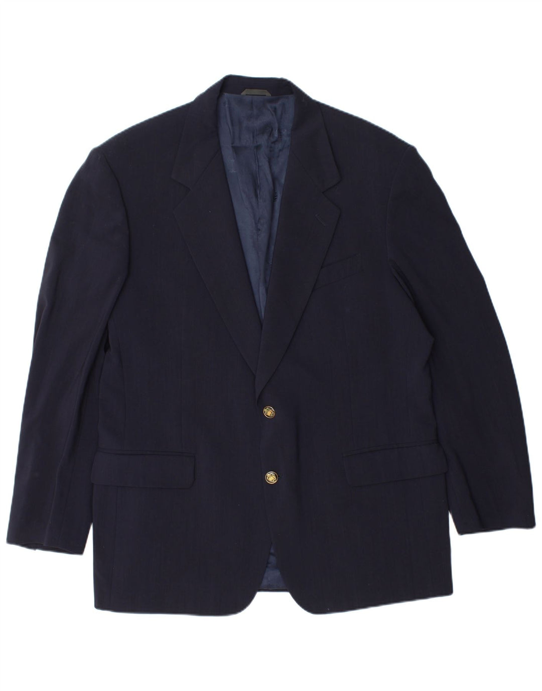 Ferre Veste Blazer 2 Boutons Homme IT 54 2XL Bleu Marine Laine Vierge