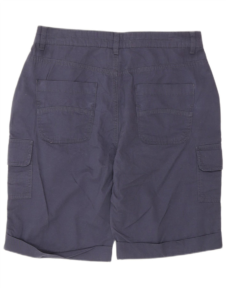 Weird Fish Short cargo pour femme UK 14 Large W34 Bleu marine Coton