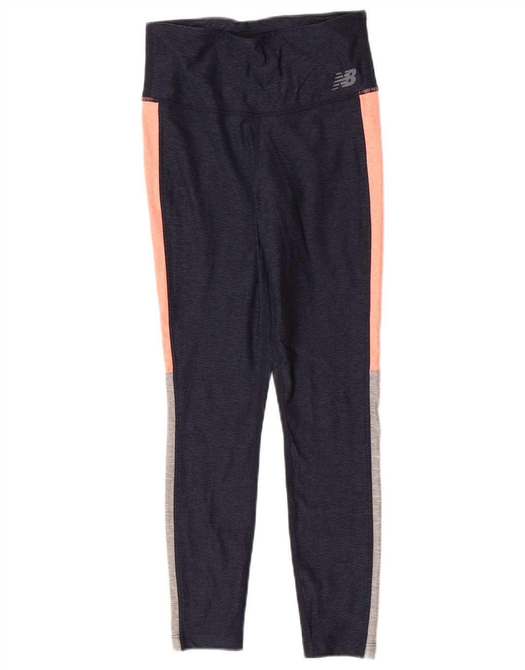 New Balance Leggings Femme UK 8 Small Bleu Marine Colorblock Polyester