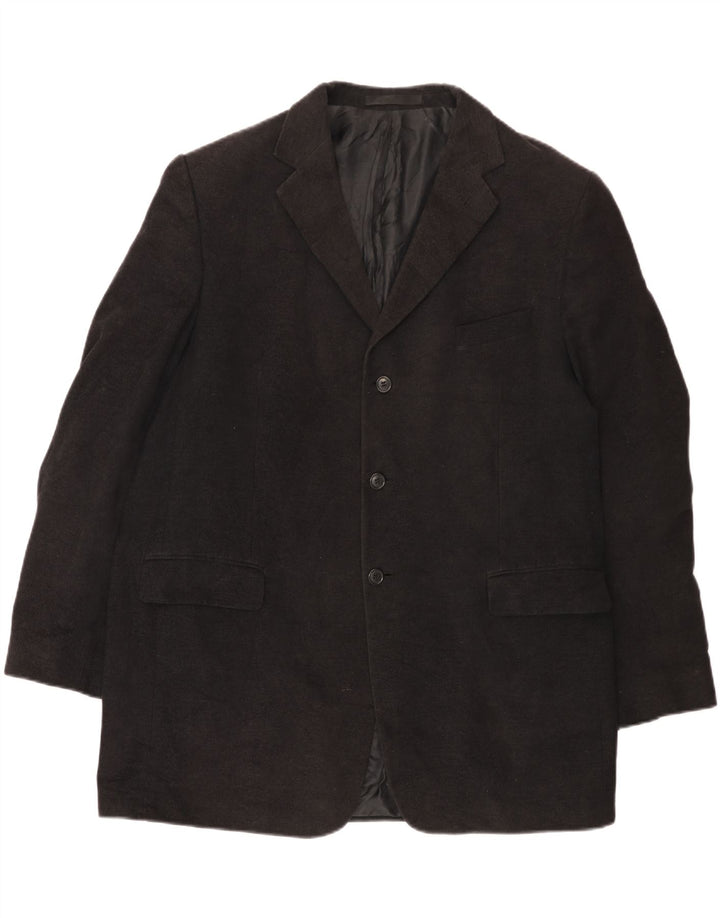 Marks & Spencer Veste Blazer 3 Boutons Homme UK 46 XL Coton Noir