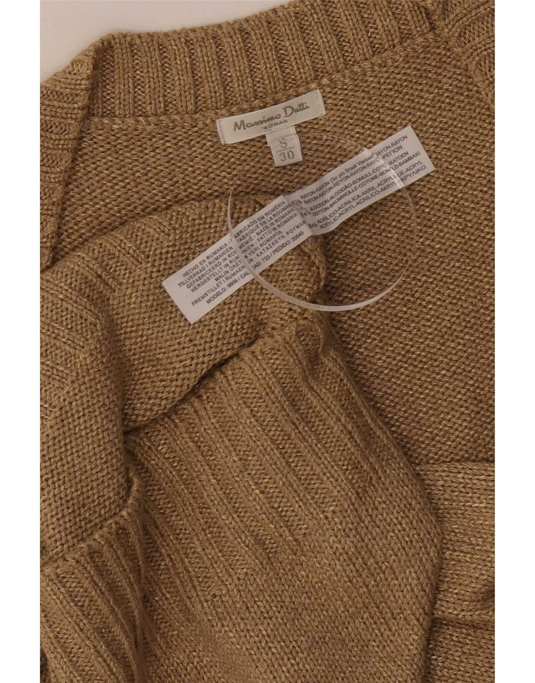 Massimo Dutti Débardeur pour femme UK 10 Small Kaki Rayonne