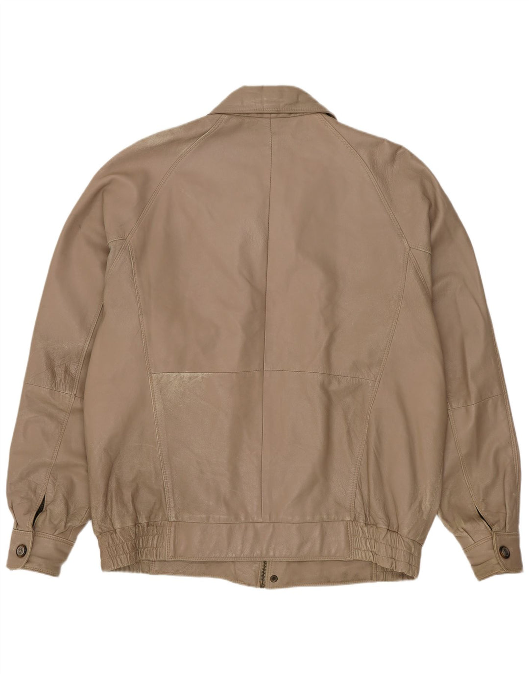 veste en cuir homme vintage UK 42 XL Beige