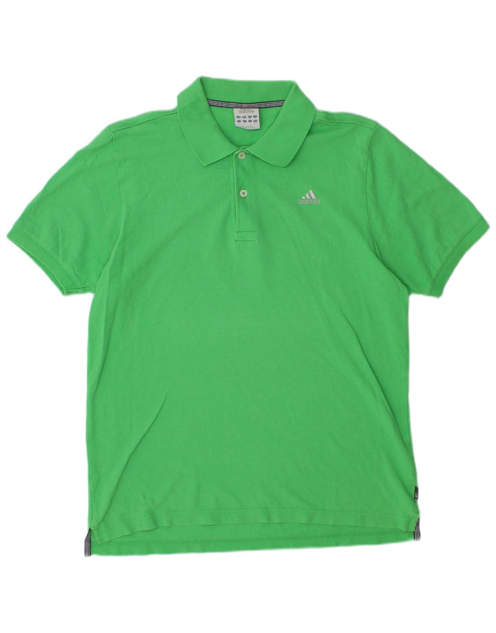 ADIDAS Polo Homme Vert Moyen Coton