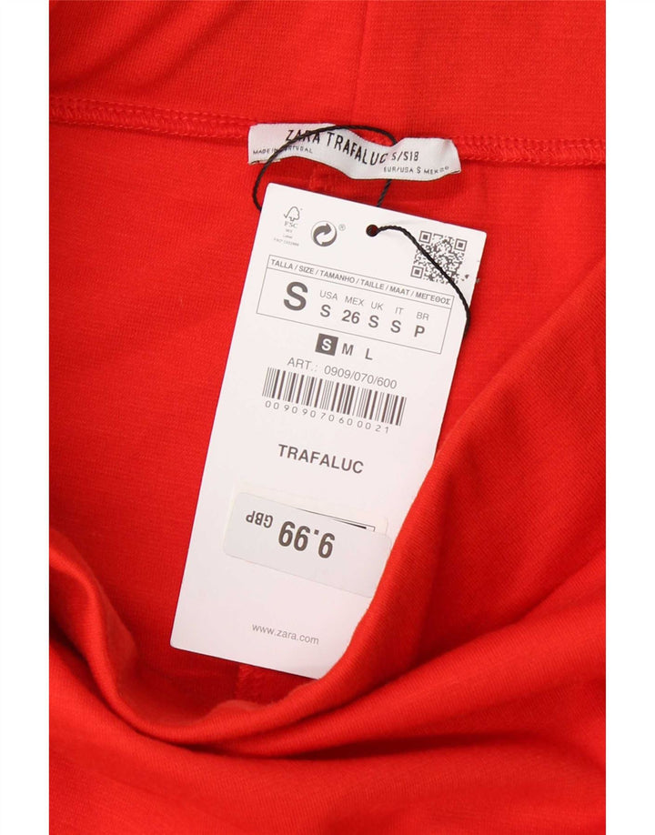 Zara Femme Jupe Crayon Trafaluc Small W26 Rouge Colourblock Polyester