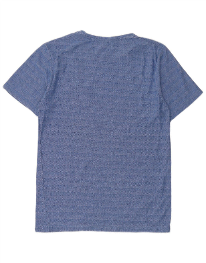Zara Homme T-Shirt Top XL Bleu Rayé Coton