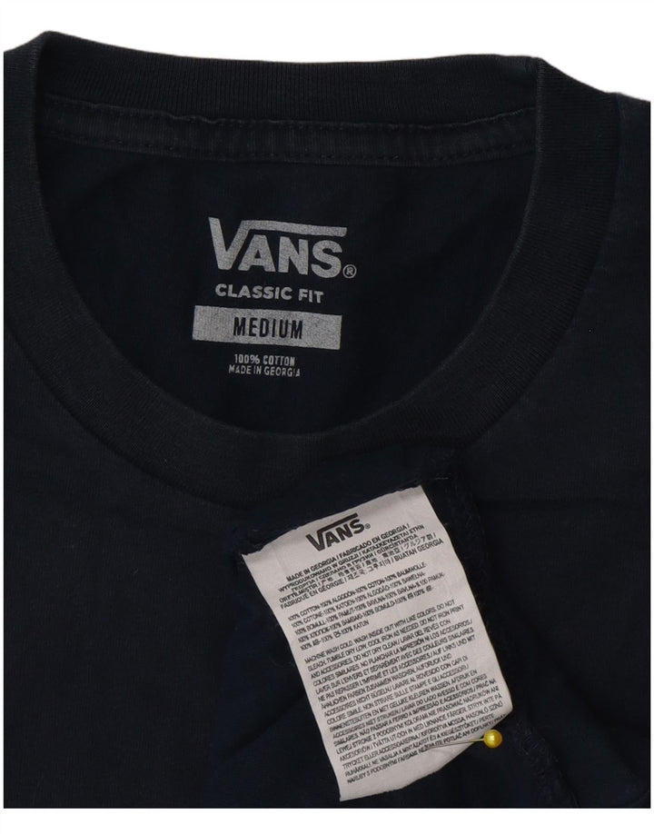 Vans T-shirt coupe classique pour homme en coton bleu marine moyen