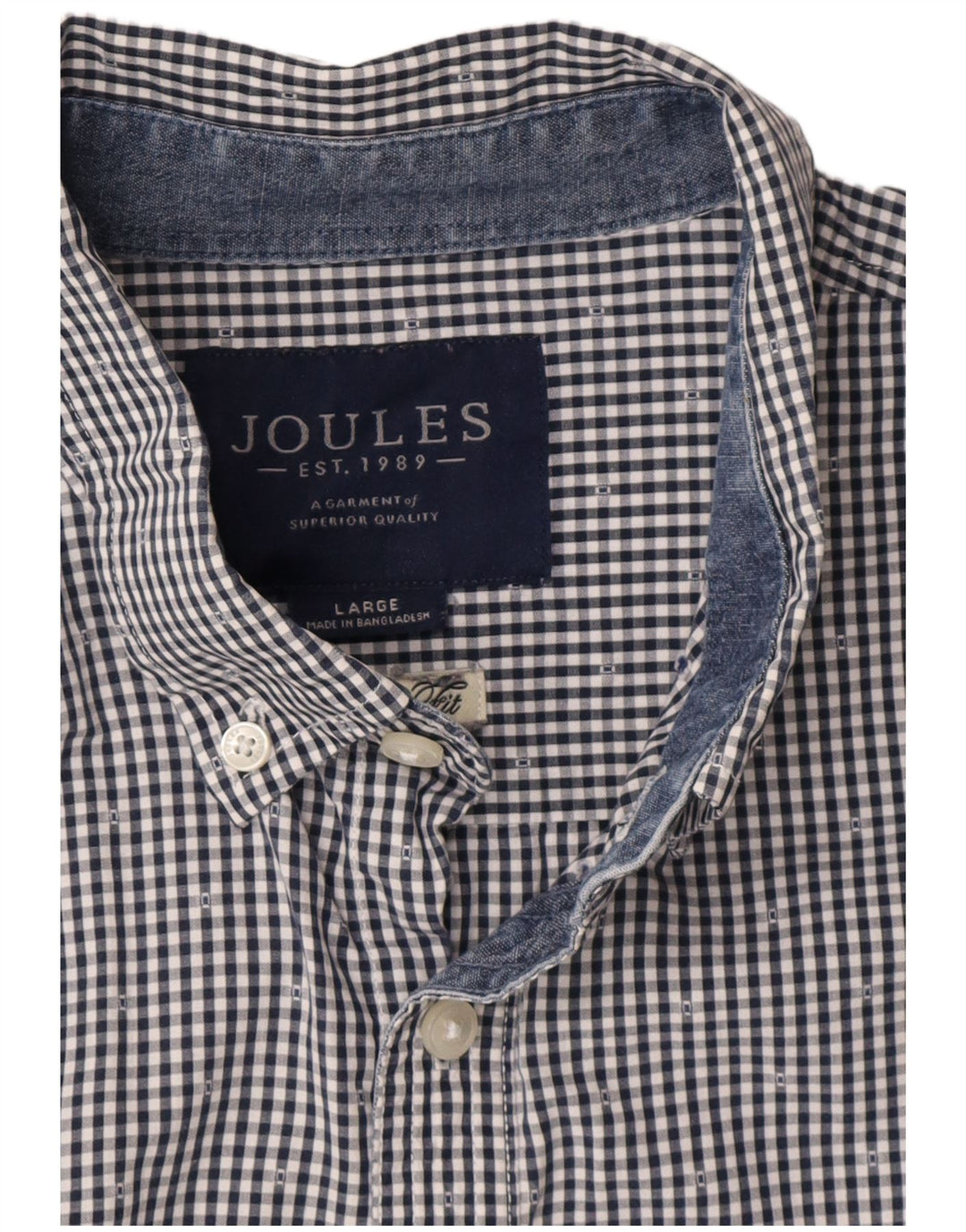 Joules Chemise Homme Grand Vichy Bleu Marine