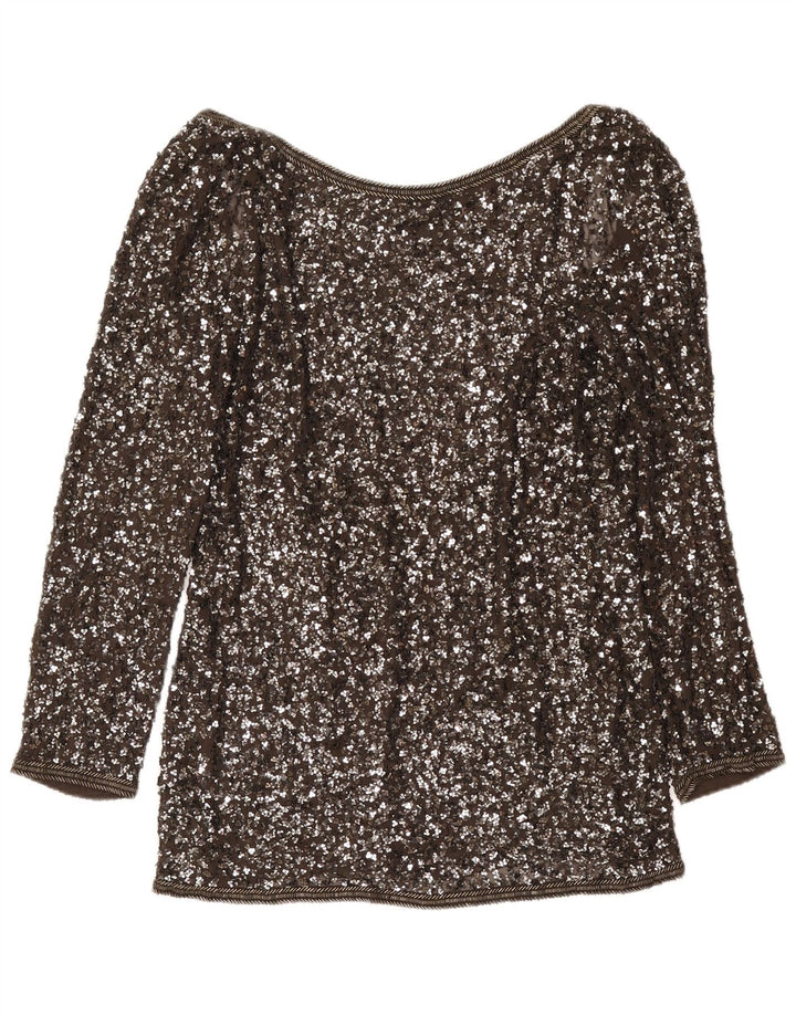 All Saints Chemisier à manches longues pour femme UK 44 Gris moyen
