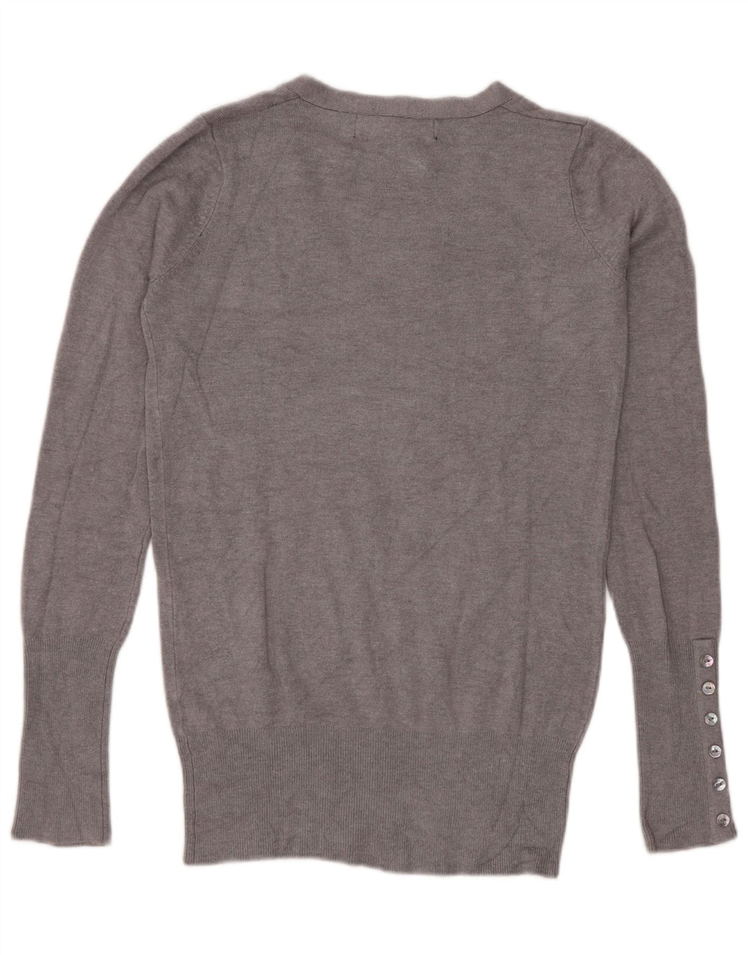 Zara Pull col V pour femme UK 10 Petit Gris
