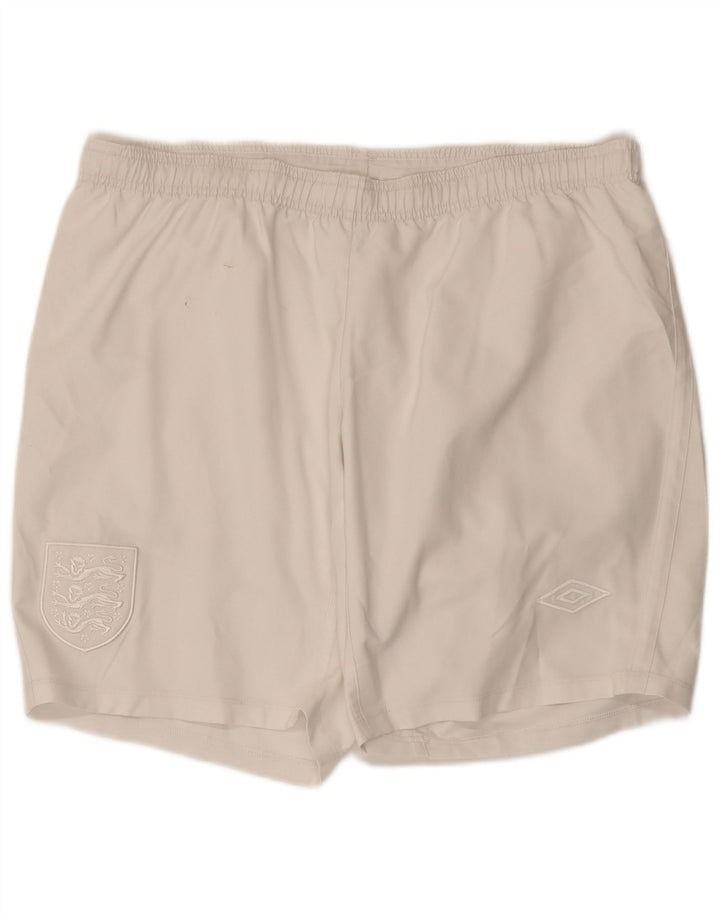 UMBRO Short de Sport England Homme Blanc Large Polyester