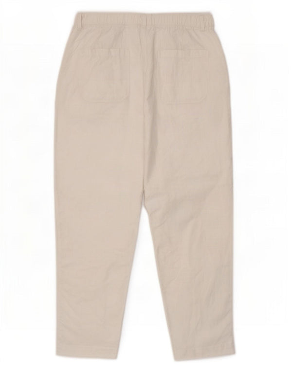 Marks & Spencer Pantalon décontracté fuselé pour femme UK 14 Large W30 L26 Blanc
