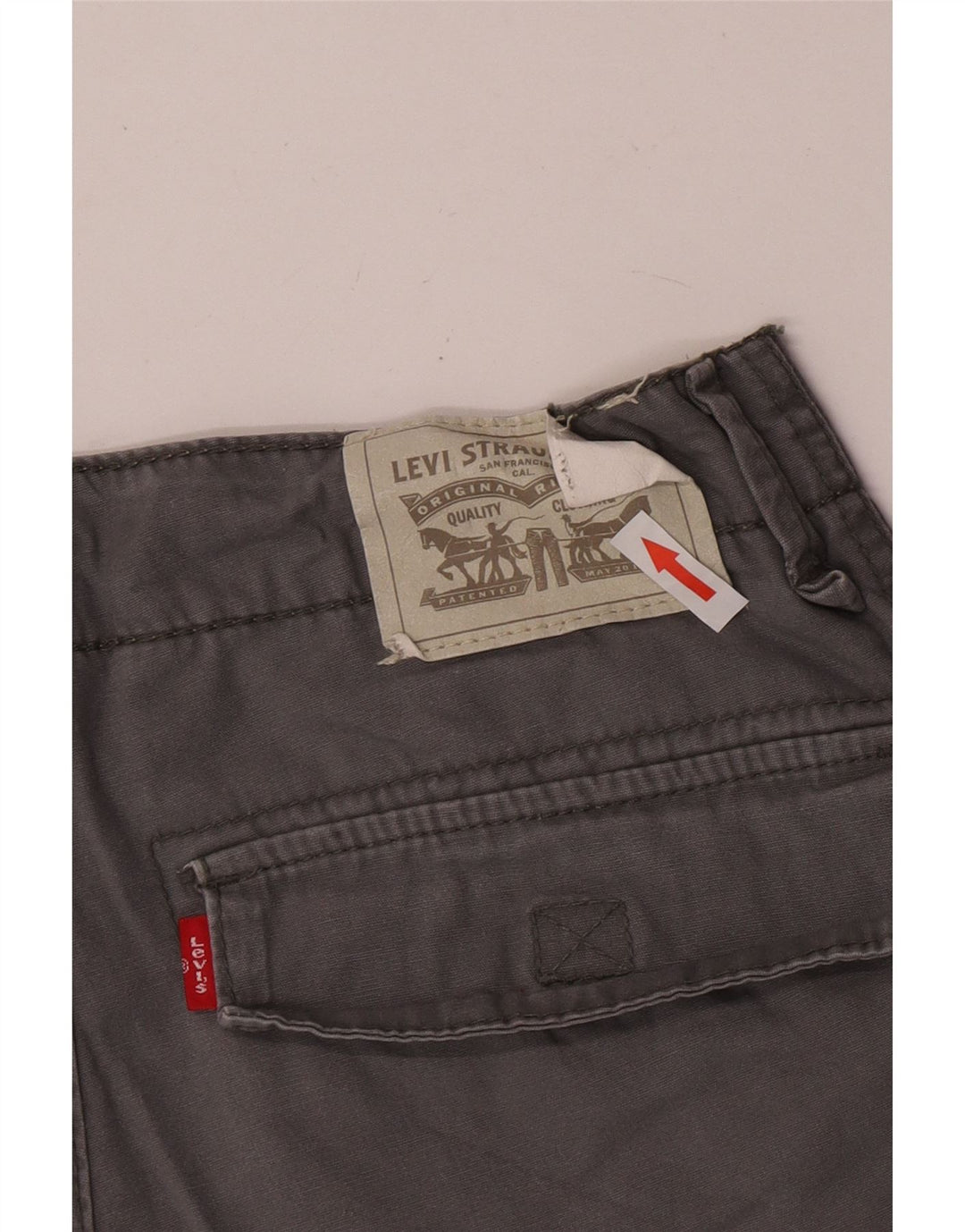 Levi's Short Cargo Garçon 13-14 ans W27 Gris Coton