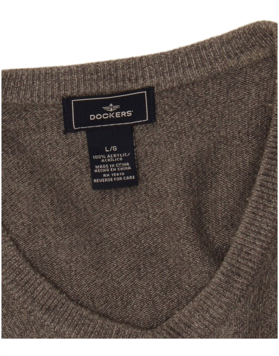 Dockers Pull Col V Homme Grand Gris Acrylique