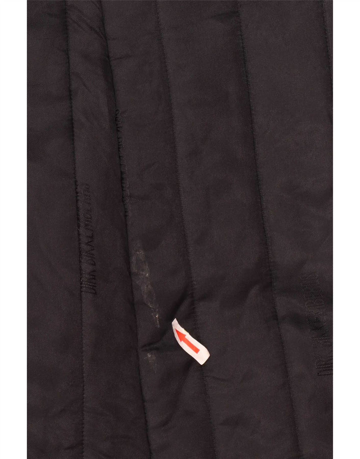 manteau rembourré femme vintage UK 16 Grand Noir