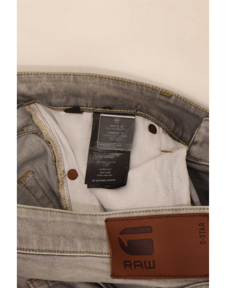 G-Star Jean Slim 3301 Homme W36 L30 Gris Coton