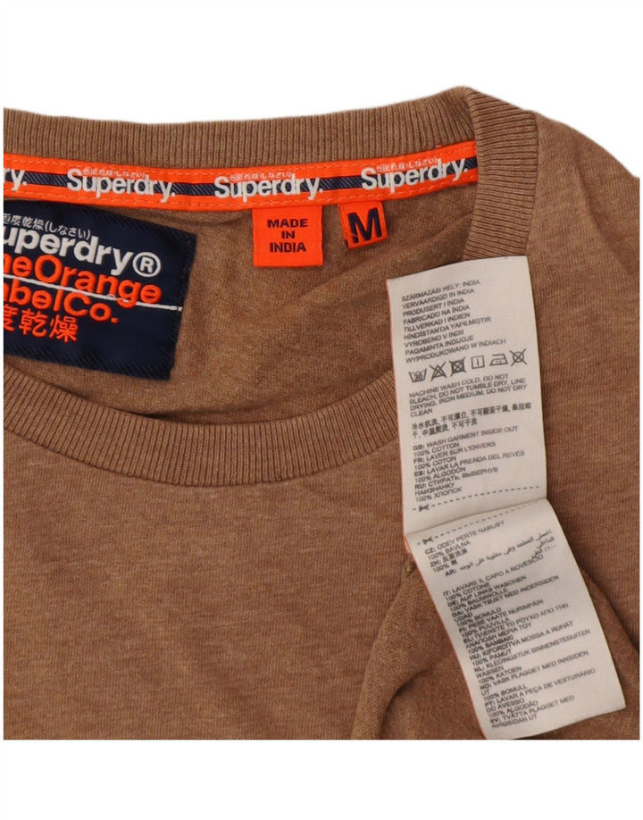 Superdry T-Shirt Homme Marron Moyen Coton