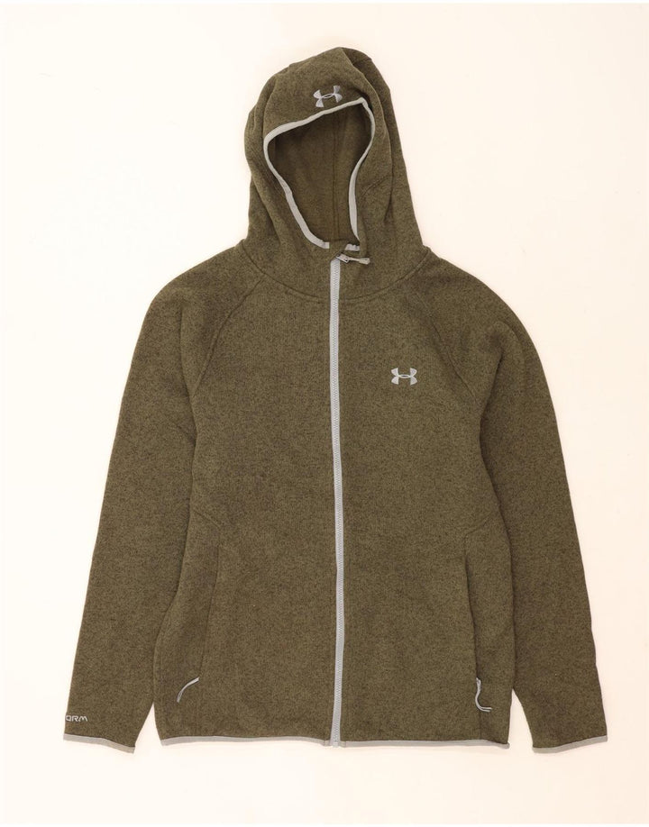 Under Armour Pull à capuche zippé pour homme, grand vert moucheté