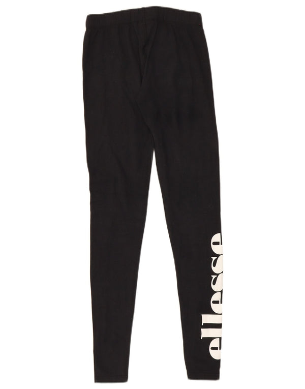 Ellesse Leggings graphiques pour femme UK 8 Small Noir Coton