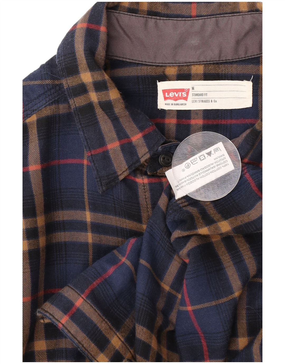 Levi's Chemise Standard Fit Flannel Homme Bleu Marine à Carreaux en Coton