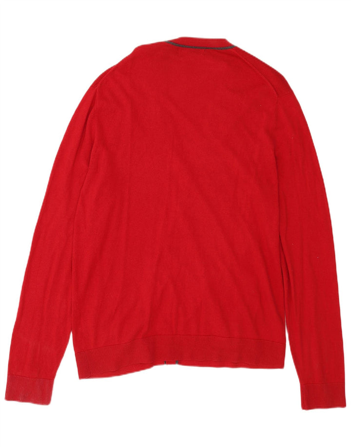 Banana Republic Cardigan pour homme en soie rouge Taille L