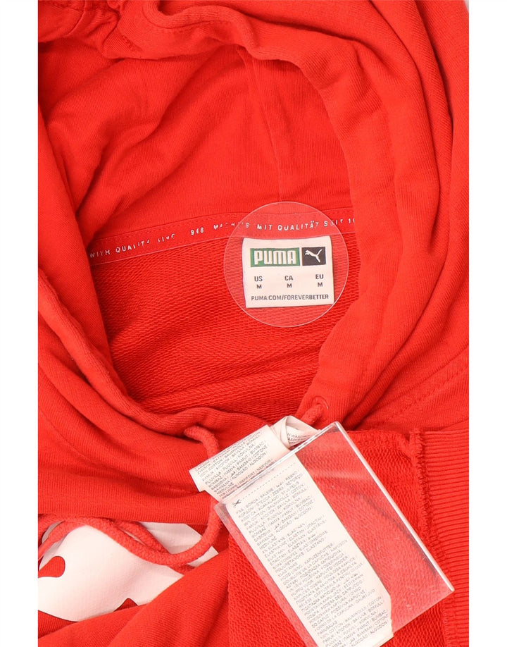 Puma Pull à Capuche Graphique Homme Rouge Moyen Coton