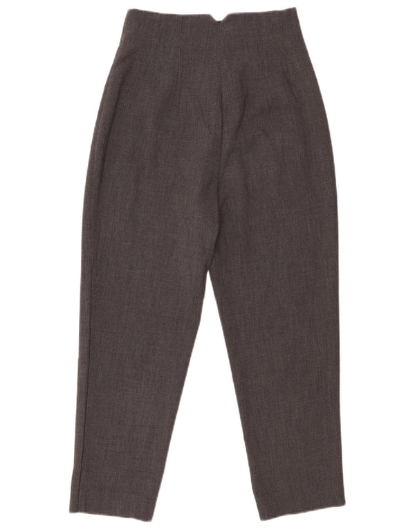 Zara Womens Tapered Suit Trousers XS W24 L24 Grey Polyester